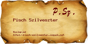 Pisch Szilveszter névjegykártya